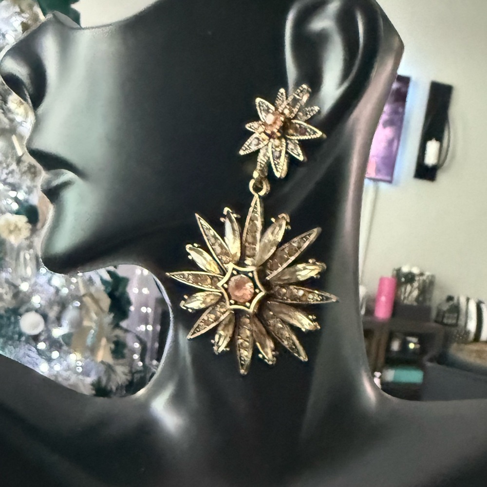 Radiant Gold Starburst Earrings